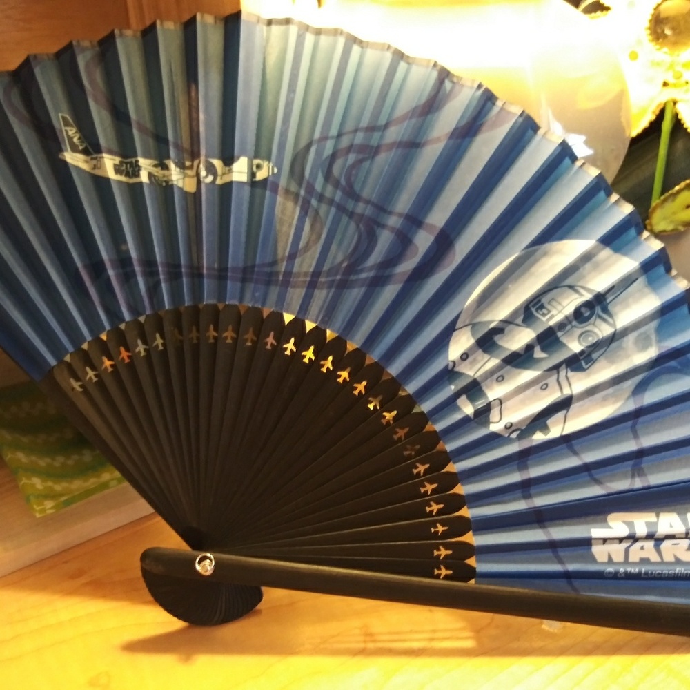 Unique Star Wars ANA Air Hand Fan w Case and LOA